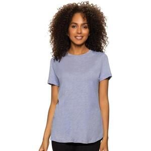 Felina Womens Slub Jersey Crew Neck T-Shirt Size XS